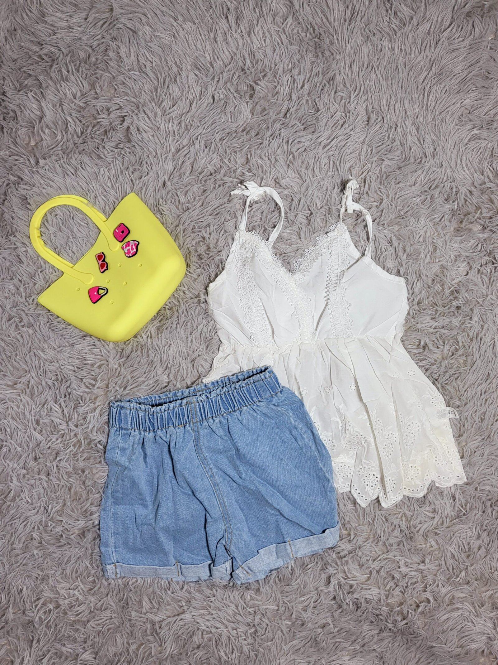 CONJUNTO PARA NIÑA BLUSA BLANCA Y SHORT JEANS – ESTILO FRESCO Y CASUAL #7